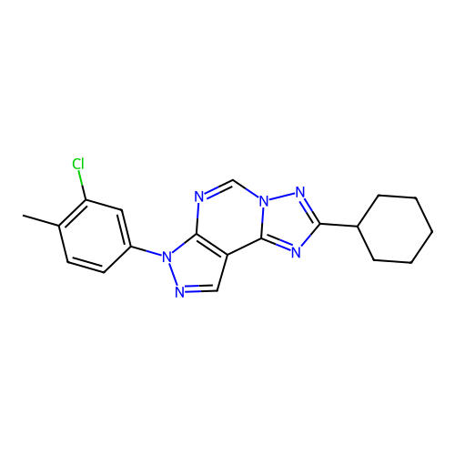 C19H19ClN6 structure