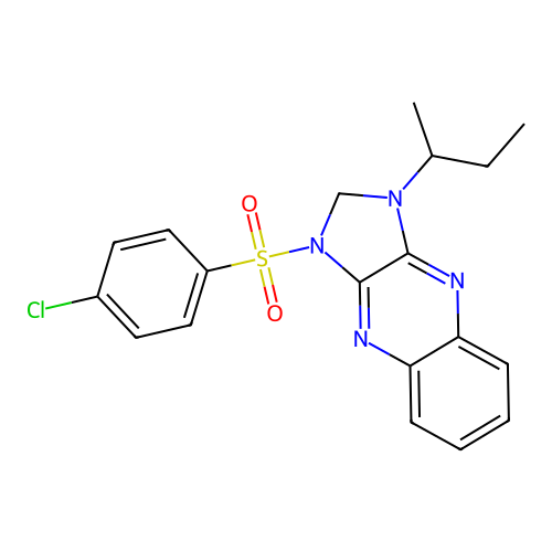 1-butan-2-yl-3-(4-chlorophenyl)sulfonyl-2H-imidazo[4,5-b]quinoxaline structure
