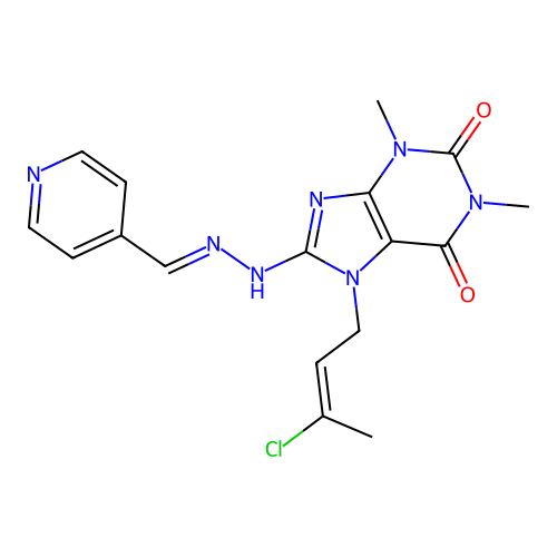 C17H18ClN7O2 structure