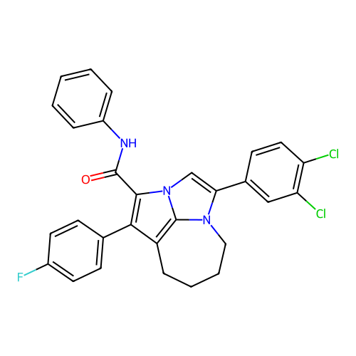 C29H22Cl2FN3O structure