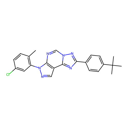 C23H21ClN6 structure