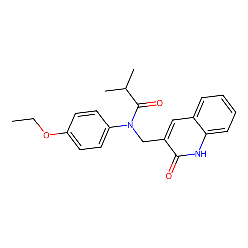 N-(4-ethoxyphenyl)-N-((2-hydroxyquinolin-3-yl)methyl)isobutyramide structure