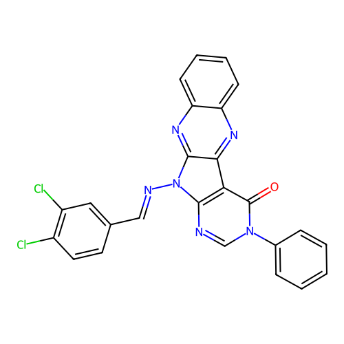 C25H14Cl2N6O structure