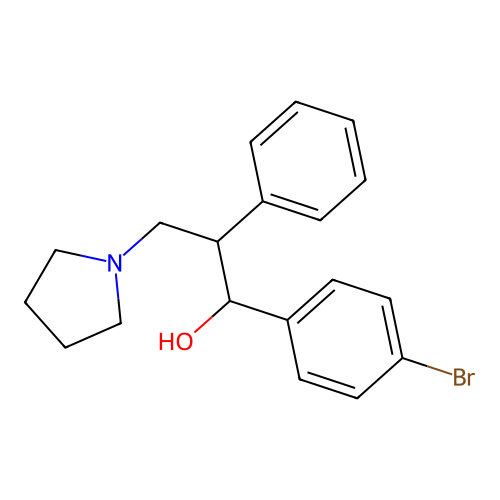 1-(4-Bromophenyl)-2-phenyl-3-(pyrrolidin-1-yl)propan-1-ol structure