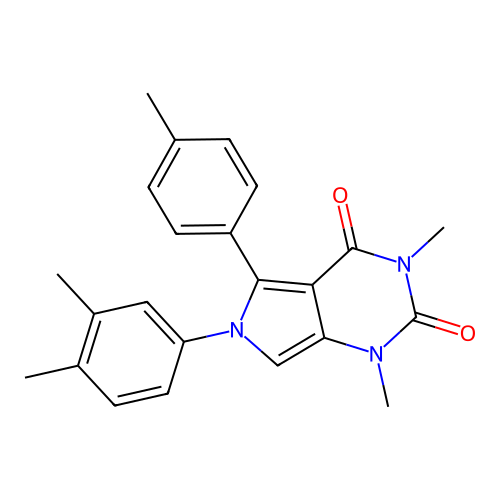 6-(3,4-dimethylphenyl)-1,3-dimethyl-5-(4-methylphenyl)pyrrolo[3,4-d]pyrimidine-2,4-dione structure