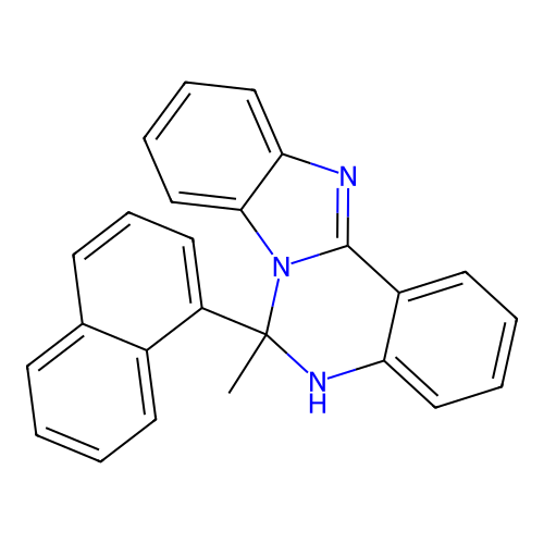 6-Methyl-6-(naphthalen-1-yl)-5,6-dihydrobenzimidazo[1,2-c]quinazoline structure