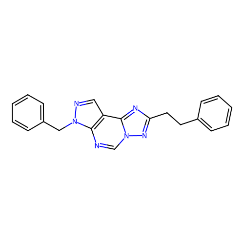 7-benzyl-2-phenethyl-7H-pyrazolo[4,3-e][1,2,4]triazolo[1,5-c]pyrimidine structure