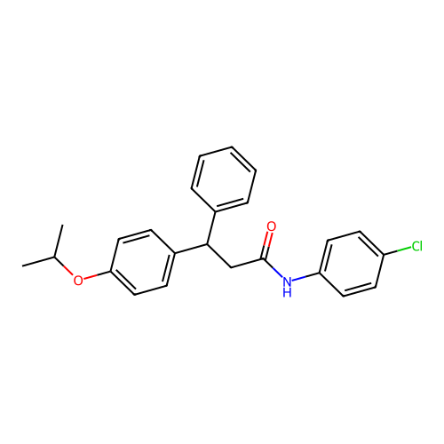 N-(4-chlorophenyl)-3-phenyl-3-[4-(propan-2-yloxy)phenyl]propanamide structure