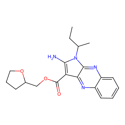 oxolan-2-ylmethyl 2-amino-1-butan-2-ylpyrrolo[3,2-b]quinoxaline-3-carboxylate structure