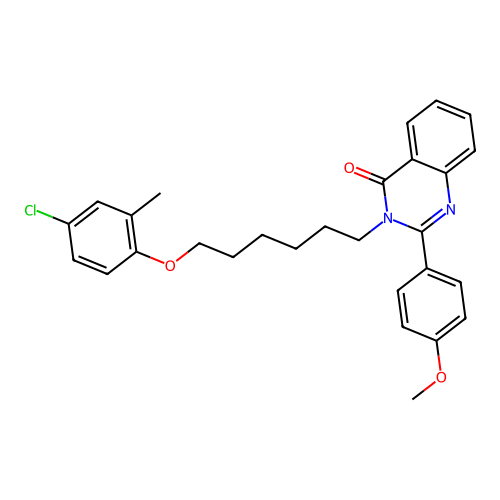 3-(6-(4-chloro-2-methylphenoxy)hexyl)-2-(4-methoxyphenyl)quinazolin-4(3H)-one structure