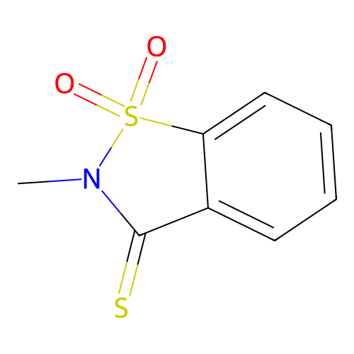 2-Methyl-1,2-benzisothiazole-3(2H)-thione 1,1-dioxide structure
