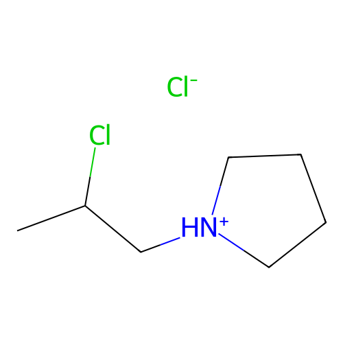 1-(2-Chloropropyl)pyrrolidin-1-ium chloride structure