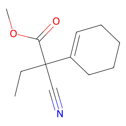 Methyl 2-cyano-2-(cyclohex-1-enyl)butyrate structure