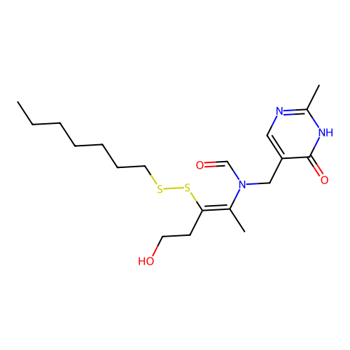 Oxythiamine heptyl disulfide structure