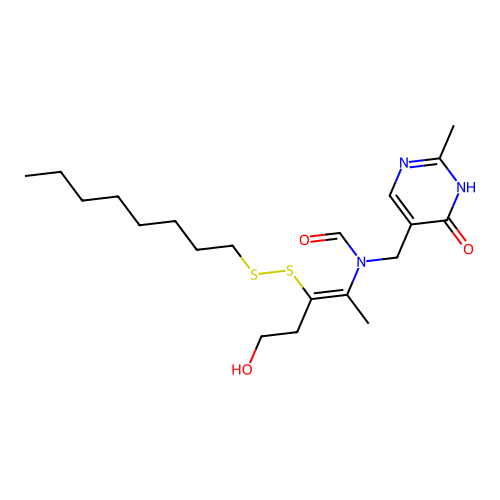 Oxythiamine octyl disulfide structure