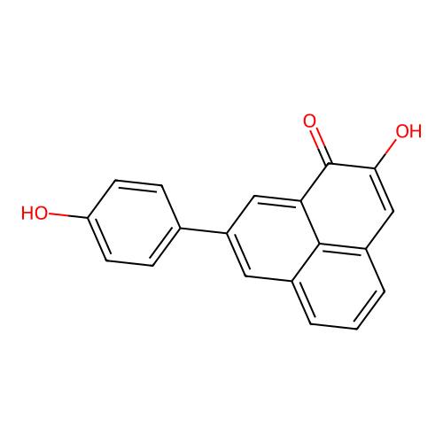 2-Hydroxy-8-(4-hydroxyphenyl)-phenalen-1-one structure