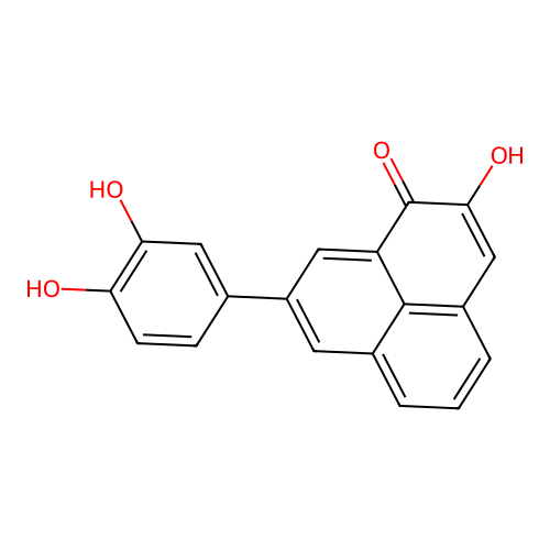 2-Hydroxy-8-(3,4-dihydroxyphenyl)-phenalen-1-one structure
