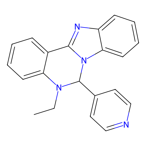5-Ethyl-6-(pyridin-4-yl)-5,6-dihydrobenzimidazo[1,2-c]quinazoline structure