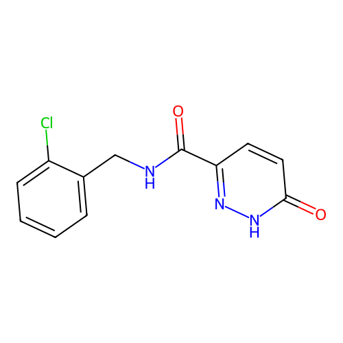 N-[(2-chlorophenyl)methyl]-6-oxo-1H-pyridazine-3-carboxamide structure