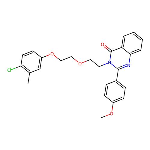 3-(2-(2-(4-chloro-3-methylphenoxy)ethoxy)ethyl)-2-(4-methoxyphenyl)quinazolin-4(3H)-one structure