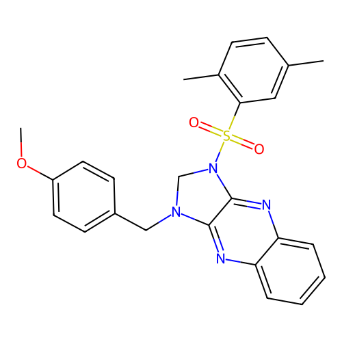 3-(2,5-dimethylphenyl)sulfonyl-1-[(4-methoxyphenyl)methyl]-2H-imidazo[4,5-b]quinoxaline structure