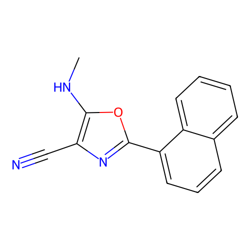 5-(Methylamino)-2-(naphthalen-1-yl)-1,3-oxazole-4-carbonitrile structure
