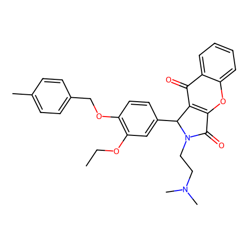 2-(2-(dimethylamino)ethyl)-1-(3-ethoxy-4-((4-methylbenzyl)oxy)phenyl)-1,2-dihydrochromeno[2,3-c]pyrrole-3,9-dione structure