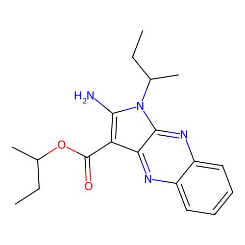 Butan-2-yl 2-amino-1-butan-2-ylpyrrolo[3,2-b]quinoxaline-3-carboxylate structure