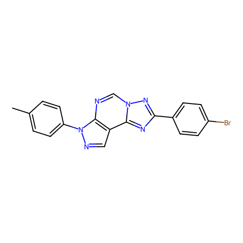 2-(4-bromophenyl)-7-(4-methylphenyl)-7H-pyrazolo[4,3-e][1,2,4]triazolo[1,5-c]pyrimidine structure