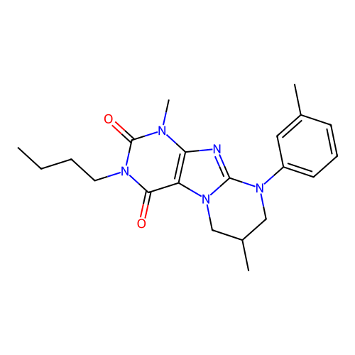 3-butyl-1,7-dimethyl-9-(3-methylphenyl)-7,8-dihydro-6H-purino[7,8-a]pyrimidine-2,4-dione structure