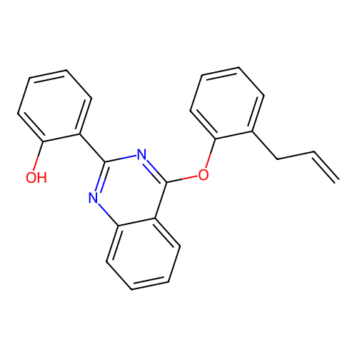 2-{4-[2-(Prop-2-en-1-yl)phenoxy]quinazolin-1-ium-2-yl}phenolate structure