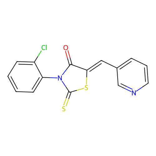 3-(2-Chlorophenyl)-5-(3-pyridylmethylene)-2-thioxo-1,3-thiazolidin-4-one structure