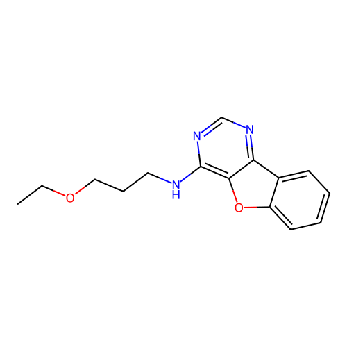 N-(3-ethoxypropyl)[1]benzofuro[3,2-d]pyrimidin-4-amine structure