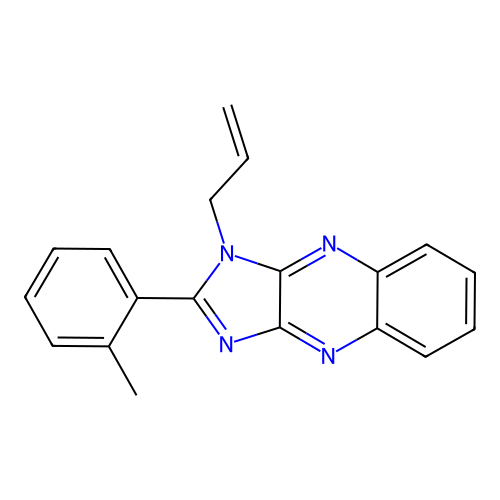 2-(2-methylphenyl)-1-(prop-2-en-1-yl)-1H-imidazo[4,5-b]quinoxaline structure