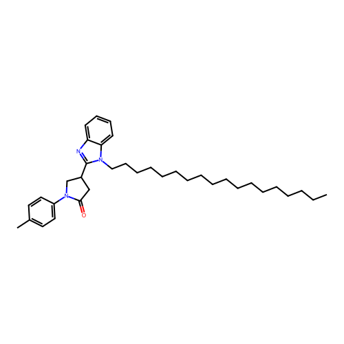 1-(4-Methylphenyl)-4-(1-octadecylbenzimidazol-2-yl)pyrrolidin-2-one structure