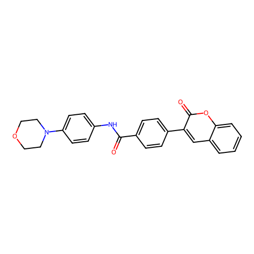 N-[4-(morpholin-4-yl)phenyl]-4-(2-oxo-2H-chromen-3-yl)benzamide structure