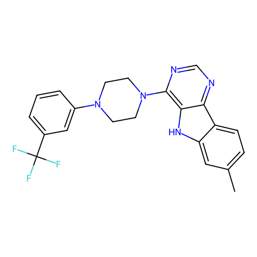 C22H20F3N5 structure