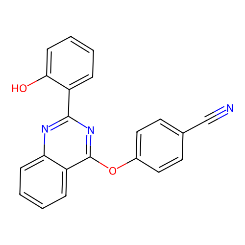 2-[4-(4-Cyanophenoxy)quinazolin-1-ium-2-yl]phenolate structure