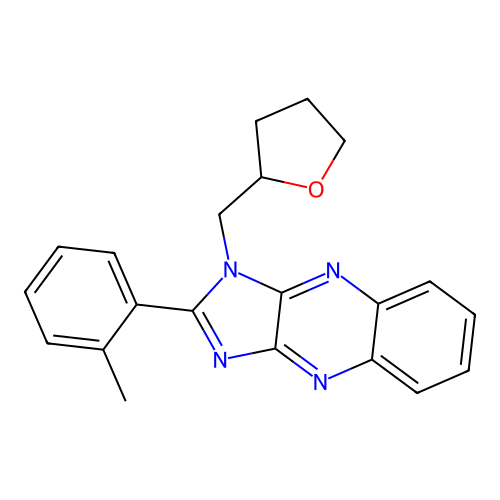2-(2-methylphenyl)-1-(tetrahydrofuran-2-ylmethyl)-1H-imidazo[4,5-b]quinoxaline structure