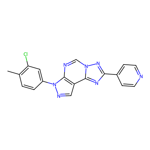 7-(3-chloro-4-methylphenyl)-2-(pyridin-4-yl)-7H-pyrazolo[4,3-e][1,2,4]triazolo[1,5-c]pyrimidine structure