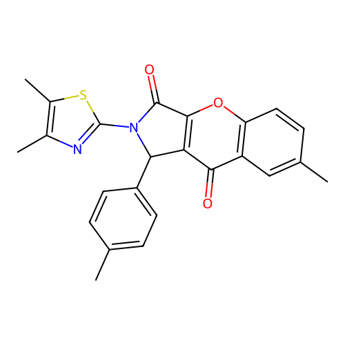 2-(4,5-dimethyl-1,3-thiazol-2-yl)-7-methyl-1-(4-methylphenyl)-1,2-dihydrochromeno[2,3-c]pyrrole-3,9-dione structure
