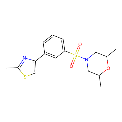 2,6-Dimethyl-4-{[3-(2-methyl-1,3-thiazol-4-yl)phenyl]sulfonyl}morpholine structure