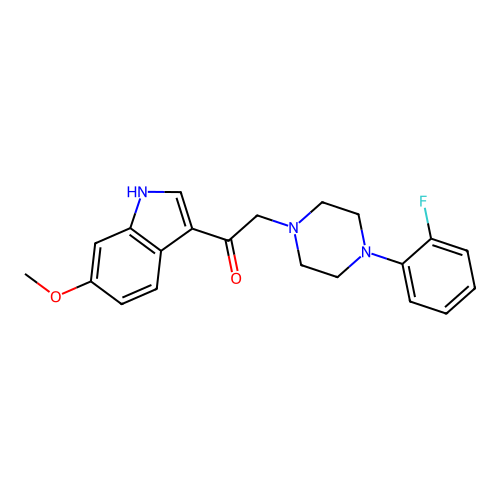 2-[4-(2-fluorophenyl)piperazin-1-yl]-1-(6-methoxy-1H-indol-3-yl)ethanone structure
