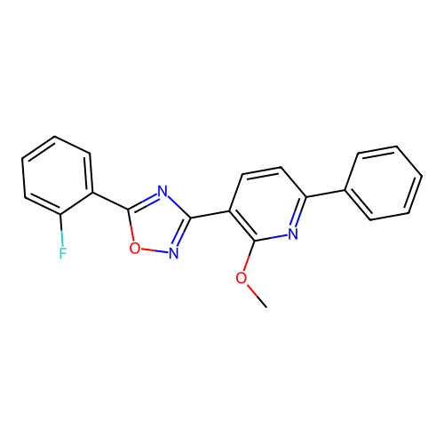 3-[5-(2-Fluorophenyl)-1,2,4-oxadiazol-3-yl]-2-methoxy-6-phenylpyridine structure