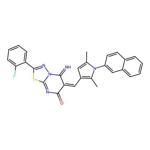 C28H20FN5OS structure