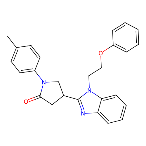 1-(4-Methylphenyl)-4-[1-(2-phenoxyethyl)benzimidazol-2-yl]pyrrolidin-2-one structure