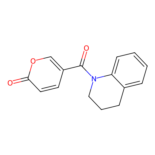 5-(3,4-dihydroquinolin-1(2H)-ylcarbonyl)-2H-pyran-2-one structure