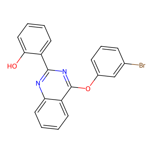 2-[4-(3-Bromophenoxy)quinazolin-1-ium-2-yl]phenolate structure