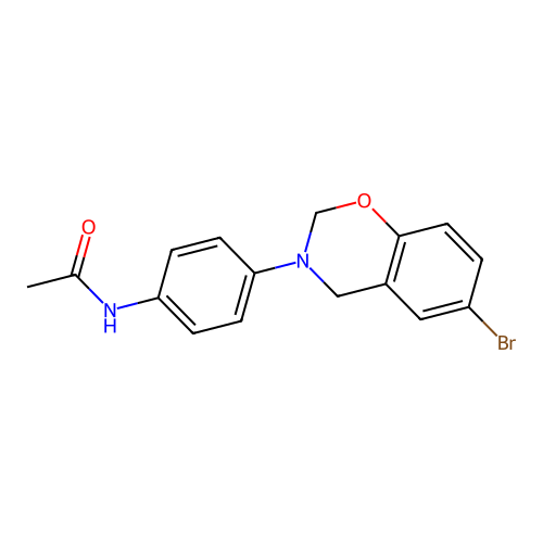 N-[4-(6-bromo-2H-1,3-benzoxazin-3(4H)-yl)phenyl]acetamide structure