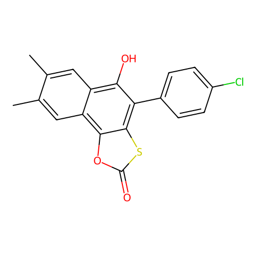 4-(4-Chlorophenyl)-5-hydroxy-7,8-dimethylnaphtho[2,1-d][1,3]oxathiol-2-one structure